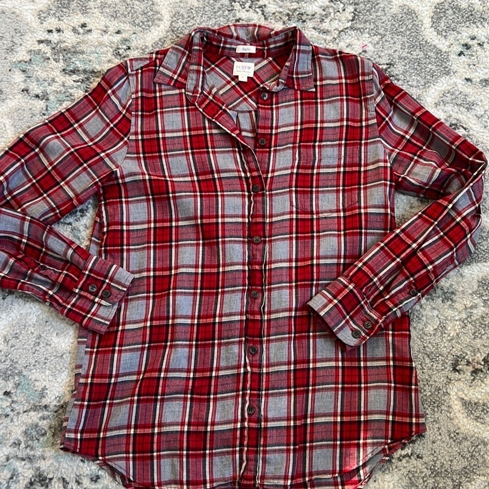 J. Crew plaid button down